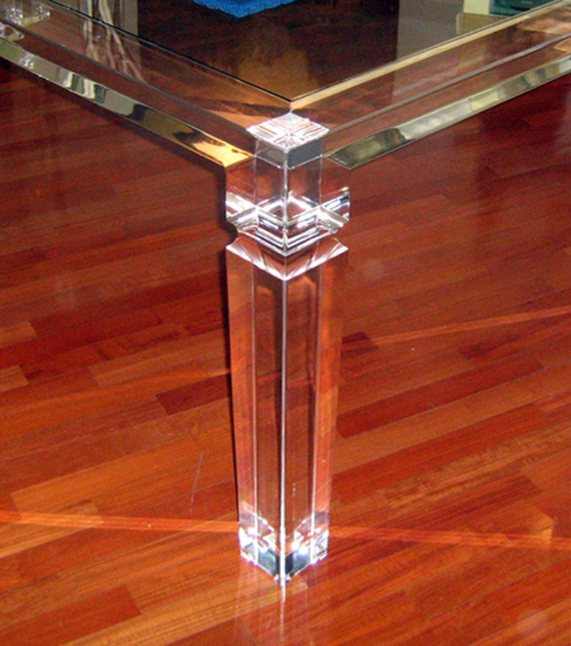Dining table in plexiglass ‘Afrodite’ (G) Cast Acrylic furnishings