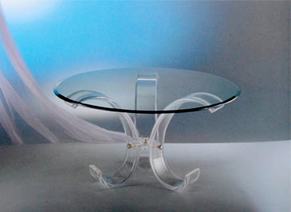 Dining Table In Plexiglass Luna, Round Acrylic Dining Table