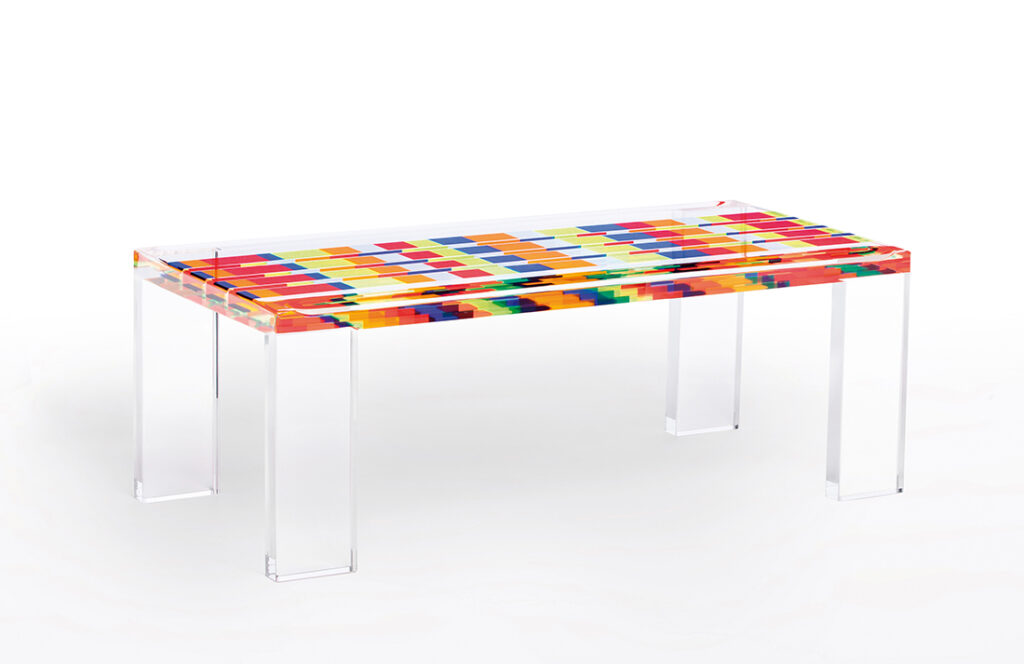 9a. Coffee table in plexiglass ‘Mosaico’ Cast Acrylic furnishings