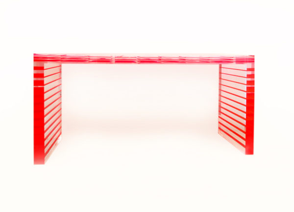 Acrylic Console table 'Staff' by poliedrica